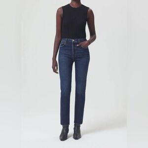 Agolde Riley Long Hi-Rise Straight Divided. Size 30. NWT